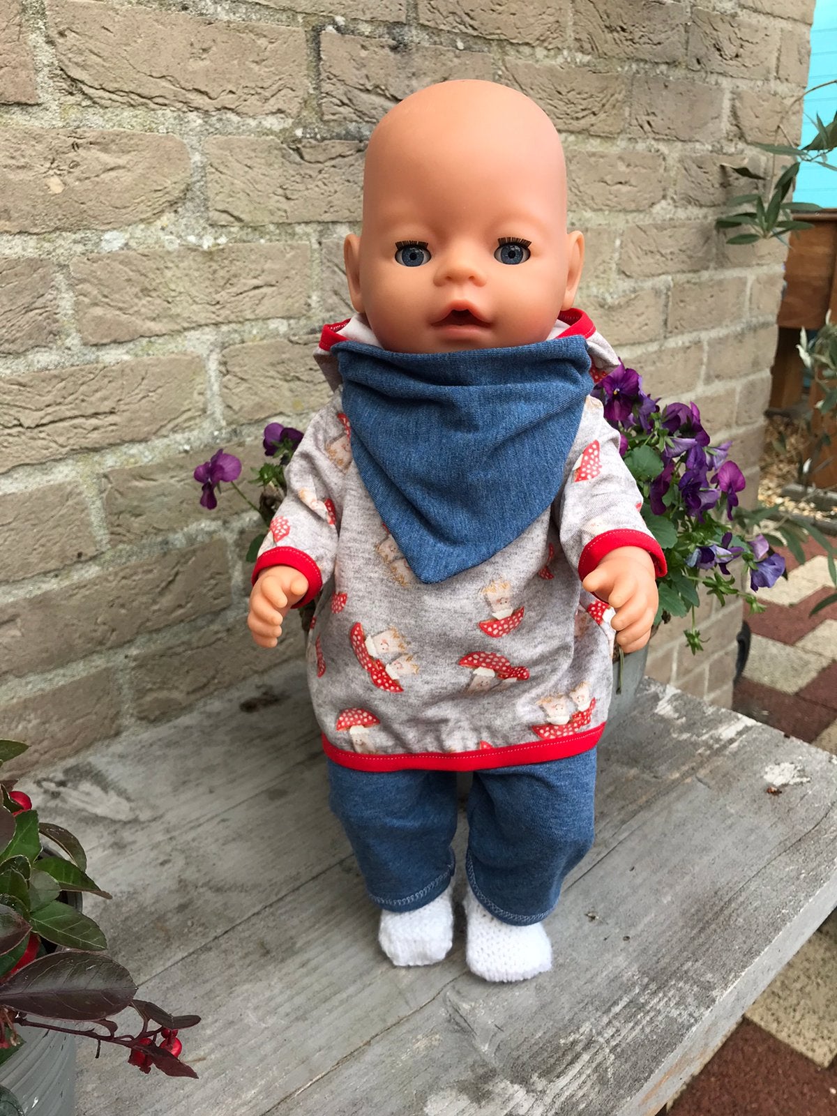 Baby born poppenkleertjes hoodie paddestoel, Kinderen en Baby's, Ophalen of Verzenden, Zo goed als nieuw, Babypop
