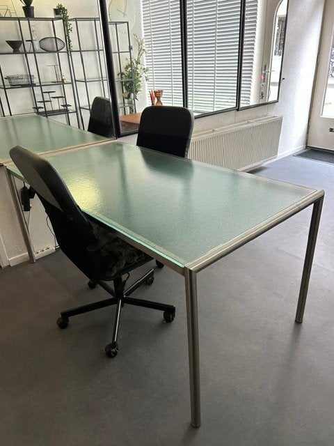 eettafel of bureautafel incl bureaustoel, Ophalen, Overige typen, 160 cm, Gebruikt