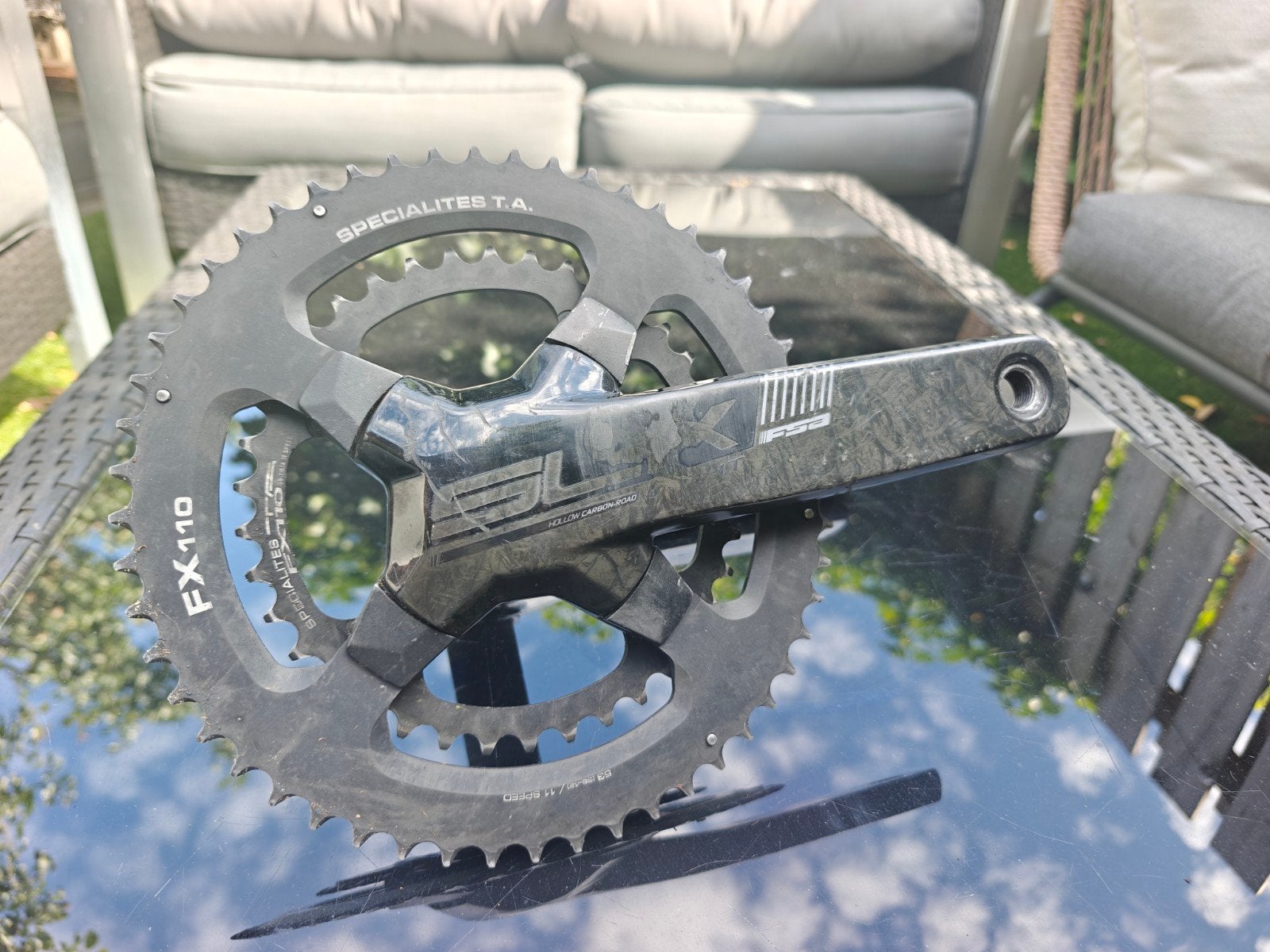 FSA SL-K Light Carbon Crankstel 53/39 172.5mm, Crankstel of Pedalen, Gebruikt, FSA, Ophalen of Verzenden