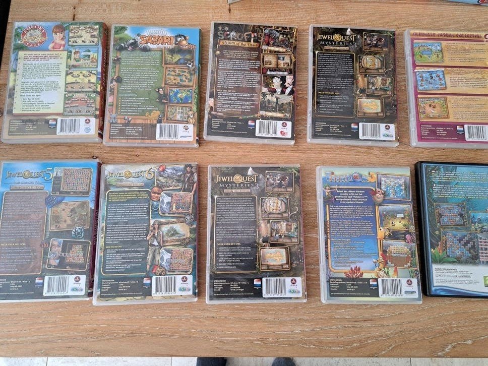 10 st.PC Spellen.oa.Jewel Quest, Fishdom, Scruffs, Safari, Puzzel en Educatief, Gebruikt, 1 speler, Ophalen of Verzenden