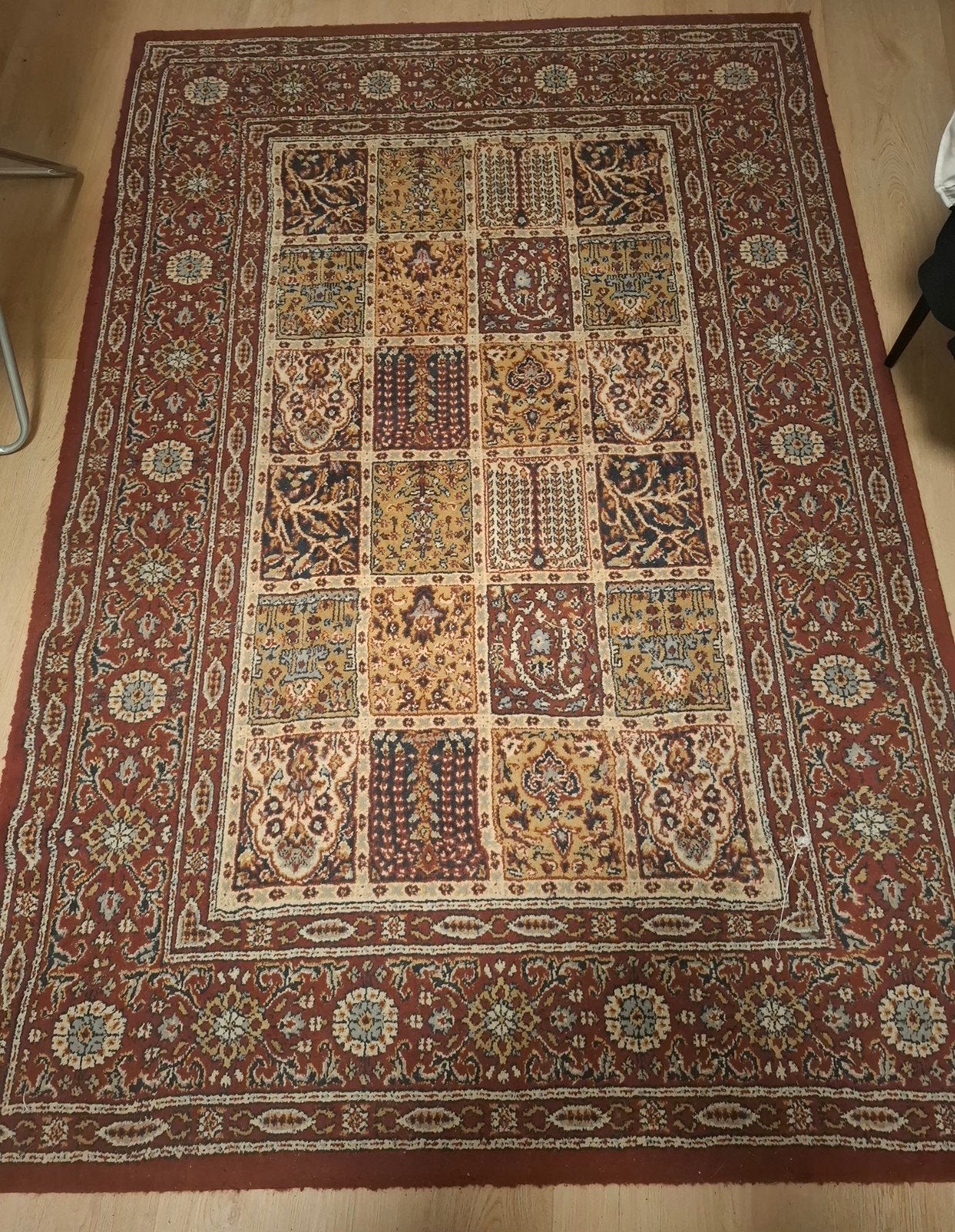 Ikea Valby Ruta tapijt - Rood/Geel/Blauw, Ophalen, Gebruikt, 100 tot 150 cm, Blauw