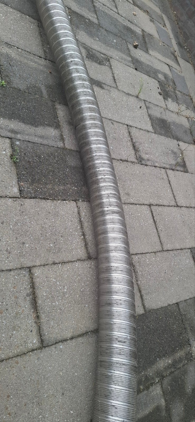 rvs flexibele afvoerslang 100mm 7 meter, Ophalen, Gebruikt, Afzuiger