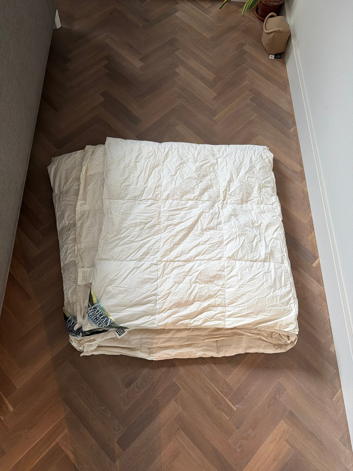Tartan Heights 4-seizoenen ganzen donzen dekbed 200x200, Ophalen of Verzenden, Gebruikt, Deken of Dekbed