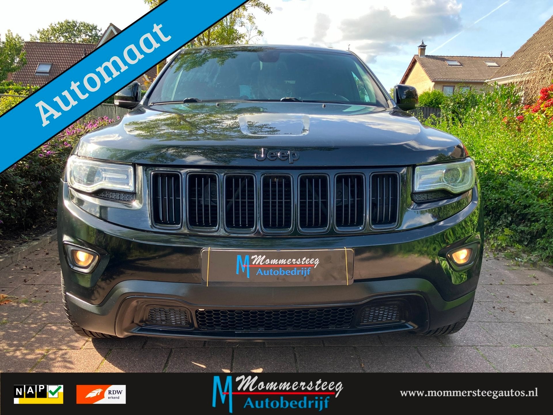 Jeep Grand Cherokee Grijs Kenteken Marge 4x4 3500 Kg trekgew, Auto's, Zwart, 190 pk, Alcantara, 2987 cc
