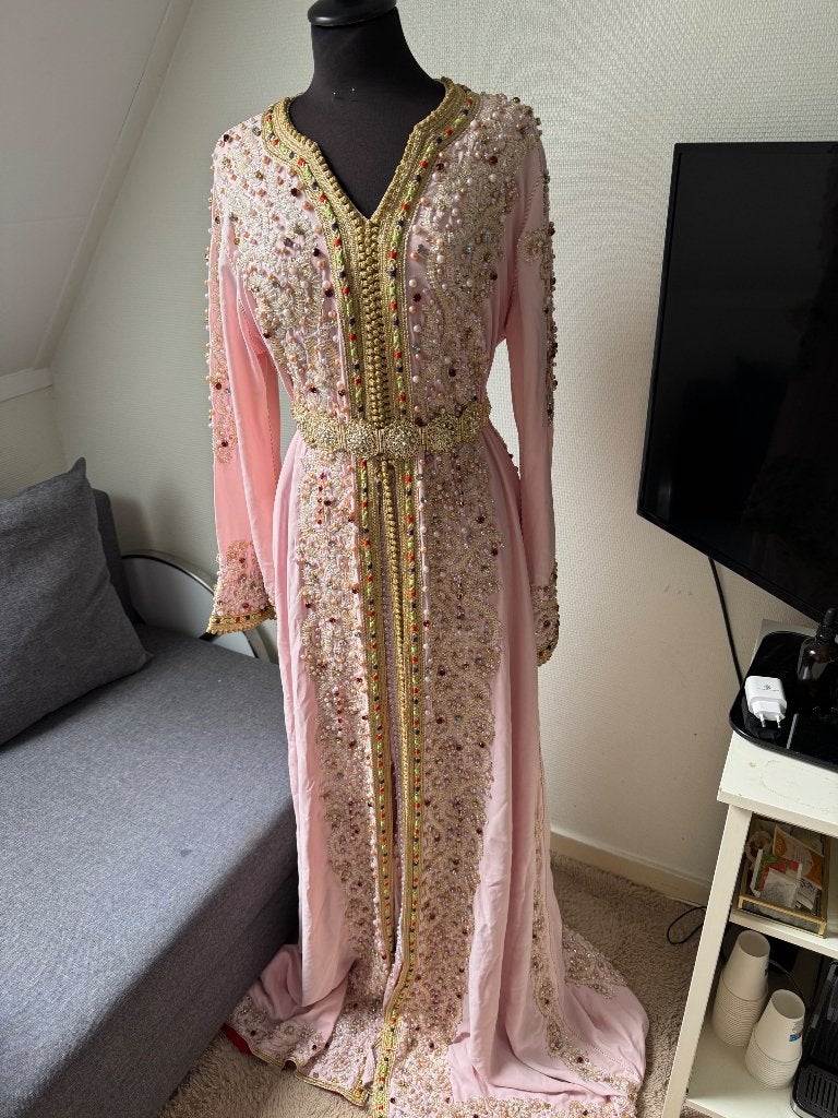 Takchita marokkanse jurk, Kleding | Dames, Ophalen of Verzenden, Zo goed als nieuw, Maat 38/40 (M), Overige typen