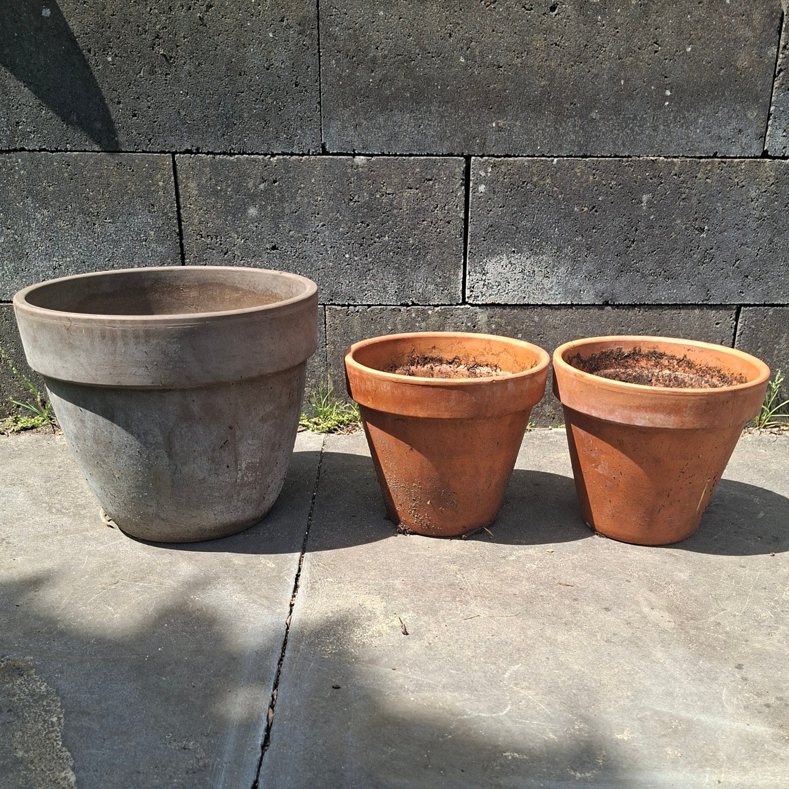 Terracotta bloempotten, Ophalen, Minder dan 30 cm, Minder dan 60 cm, Rond