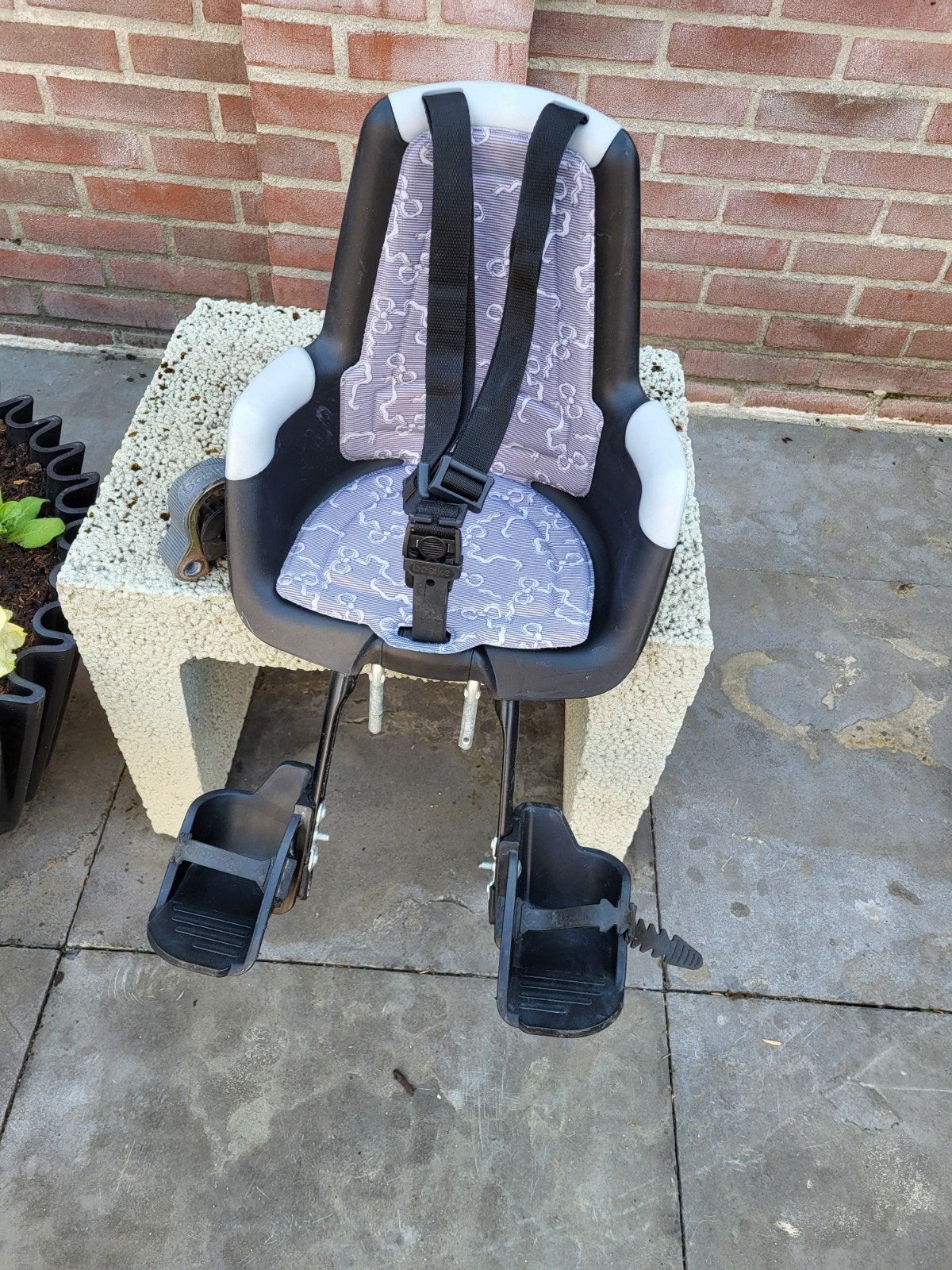 Bobike Mini+ fietszitje voor, Ophalen, Voetsteuntjes, Zo goed als nieuw, Bobike