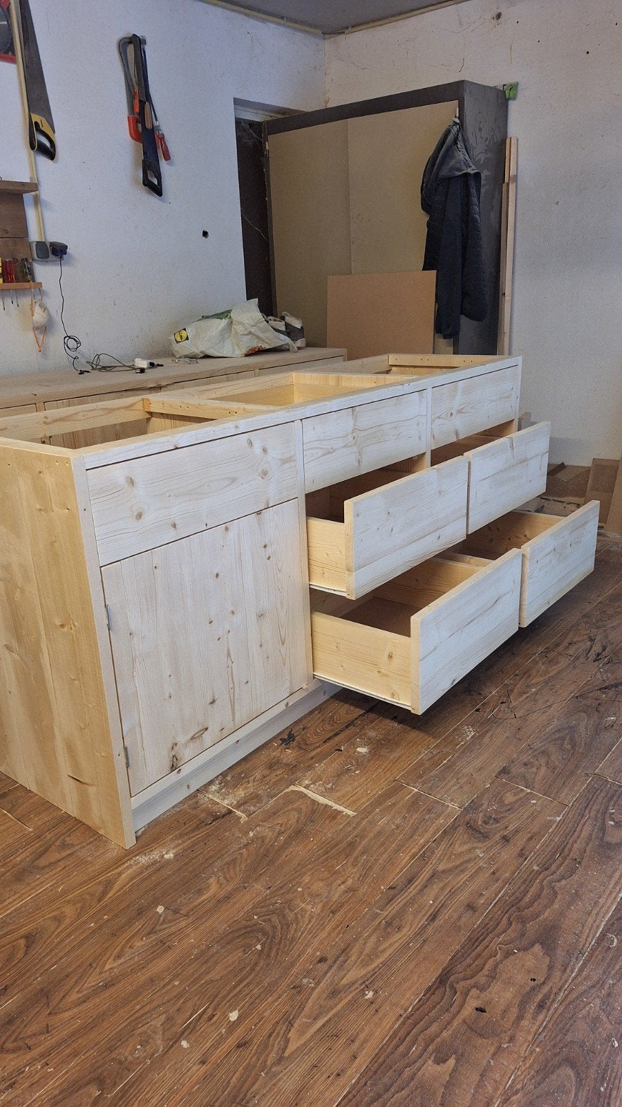 keukenblok van terug gedroogd en geschaafd hout, Ophalen of Verzenden, Nieuw