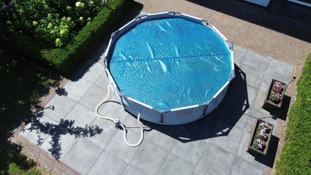 Zwembad Bestway met filterpomp en afdekzeil 305 x 76 cm, Tuin en Terras, Zwembaden, Ophalen, Gebruikt, Minder dan 80 cm, Rond