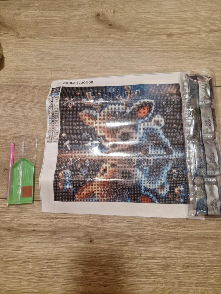 Diamond painting hert, Handgemaakt, Dieren, Nieuw, Meerkleurig