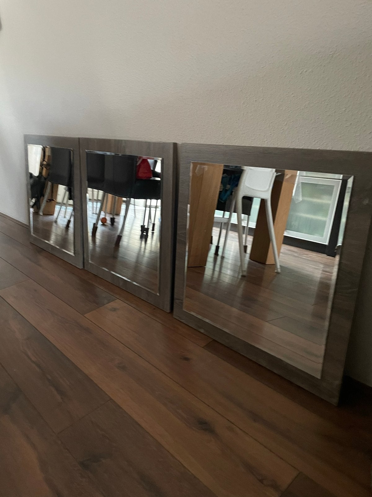 3 mooie spiegels met houten lijst, 40x40 cm, Ophalen, Minder dan 50 cm, Vierkant, Zo goed als nieuw