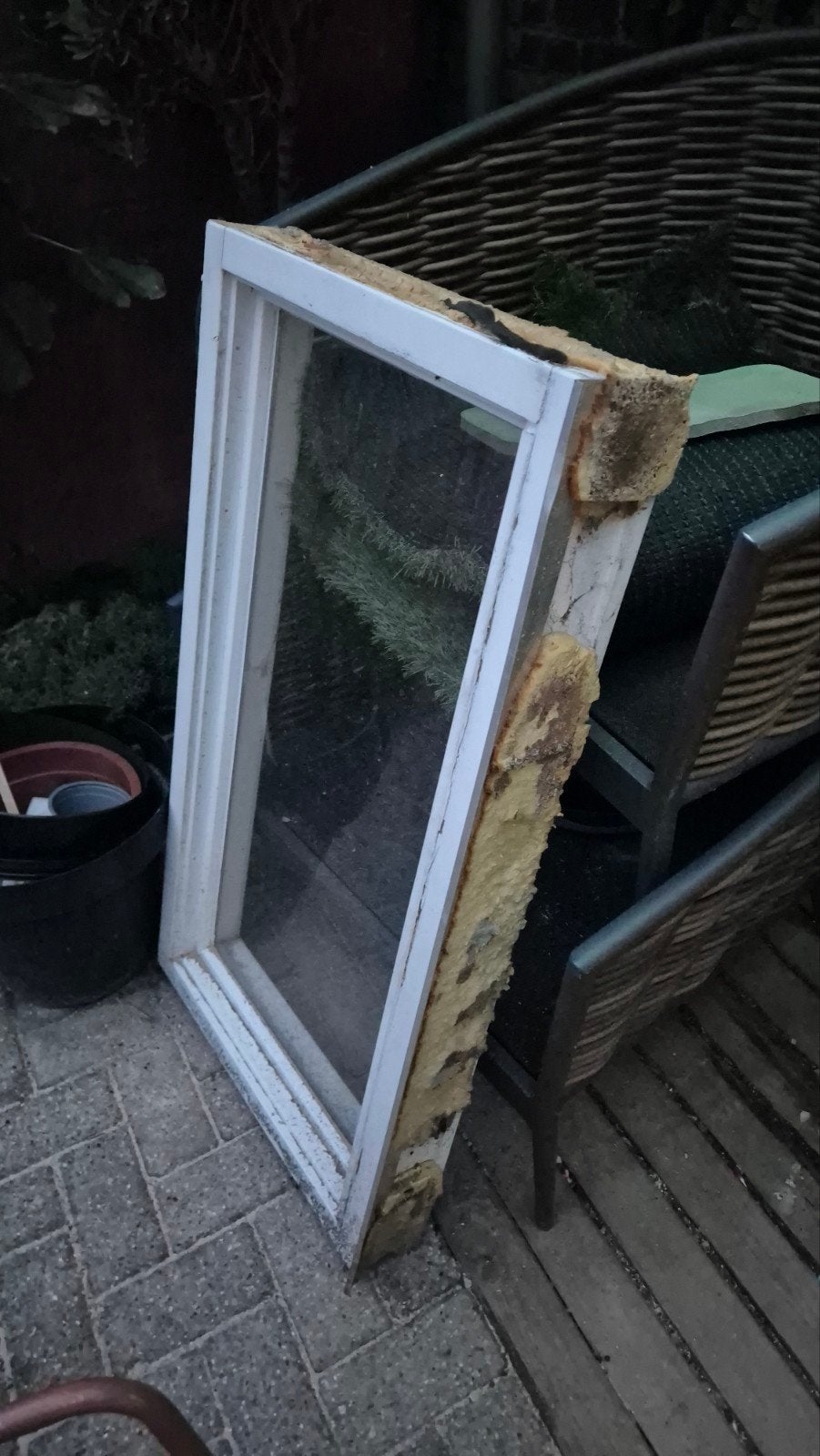 Oud raam met kozijn, intact, Gebruikt, Raamkozijn, Hout, Ophalen