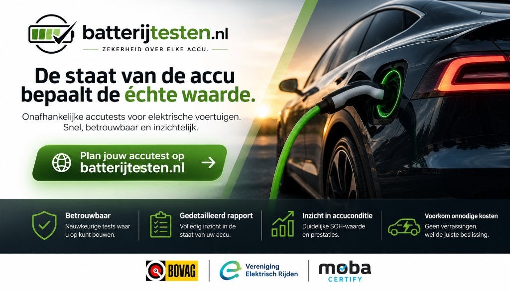 EV accutest, SOH waarde, State of Health, officieel rapport, Nieuw