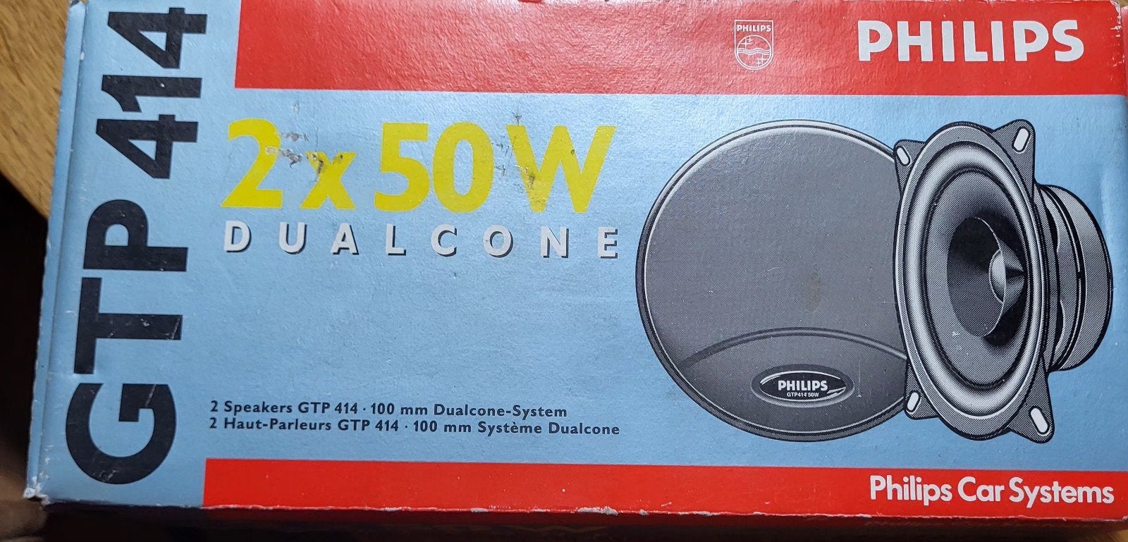 Philips GTP 414 Dualcone Car Speakers - 2x 50W, Ophalen of Verzenden, Gebruikt