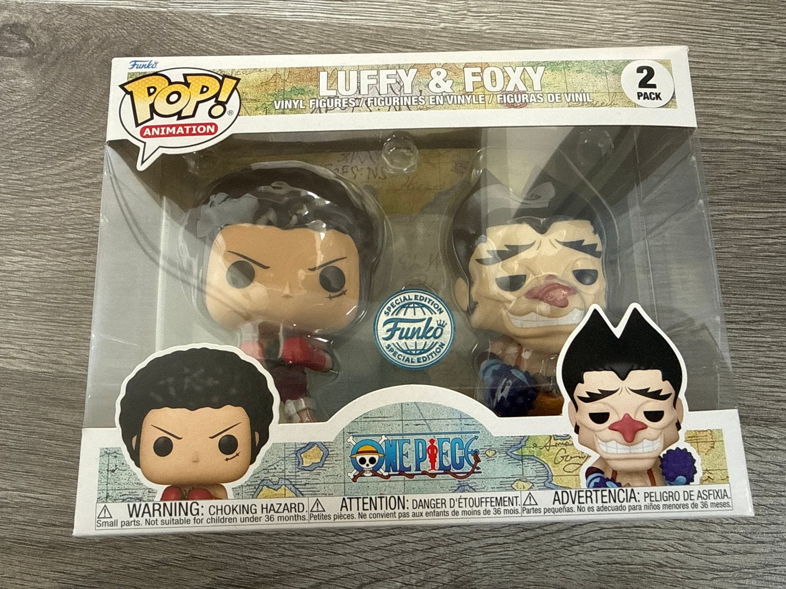 Funko Pop! Animation One Piece Luffy & Foxy 2-Pack, Ophalen of Verzenden, Nieuw