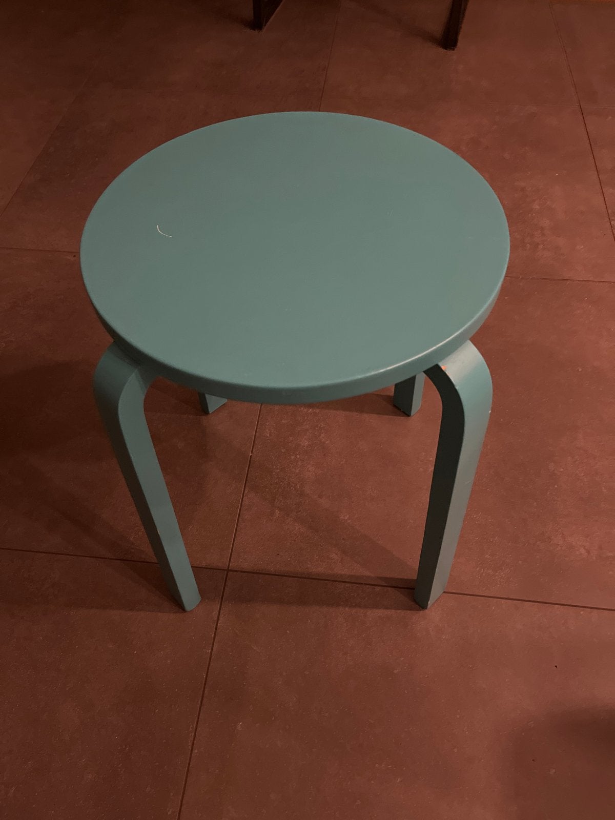 Lichtblauwe kruk - model Frosta, Ophalen, Gebruikt, Hout