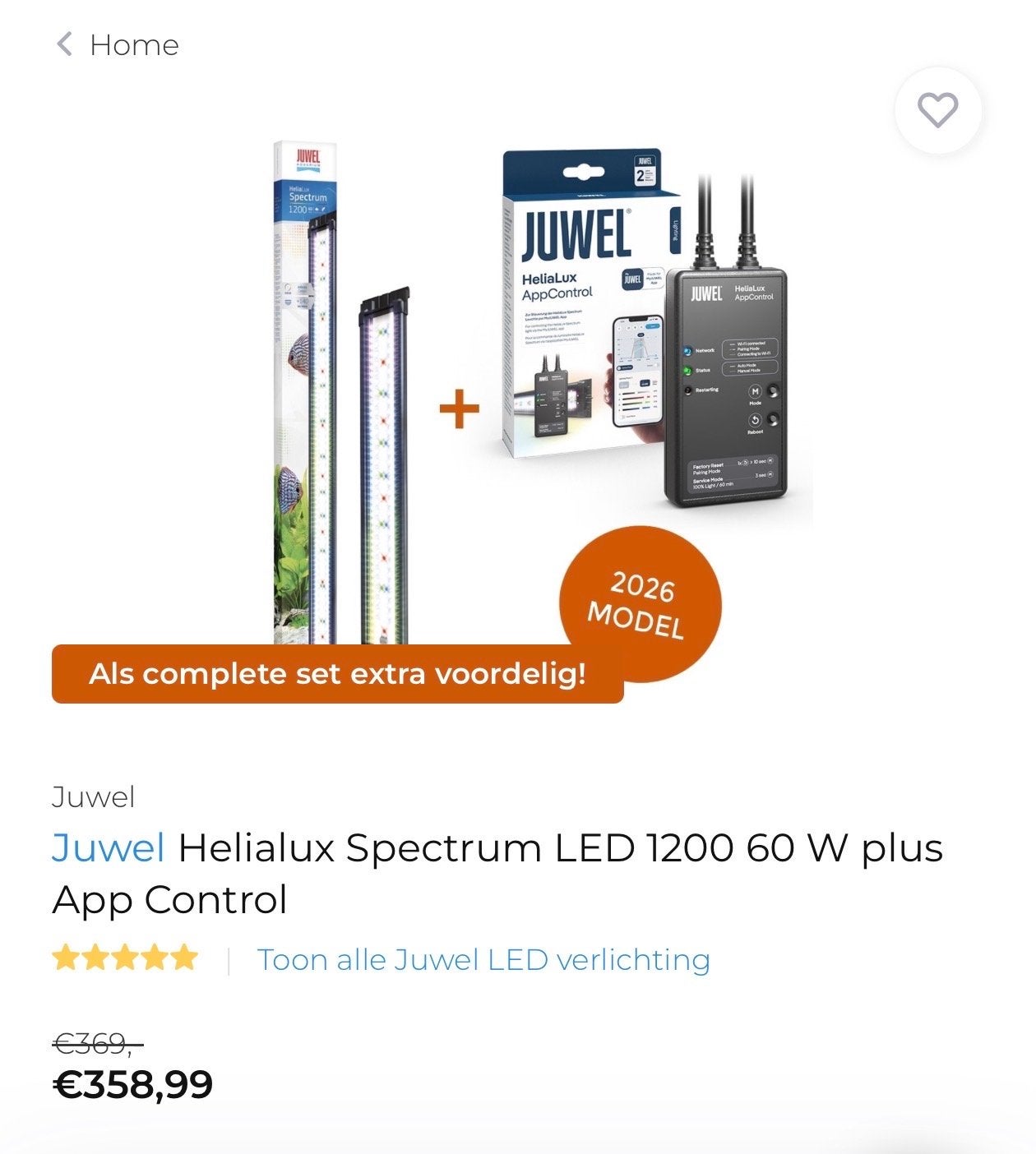Juwel helialux spectrum led + smart control, Ophalen, Zo goed als nieuw, Verlichting of Verwarming