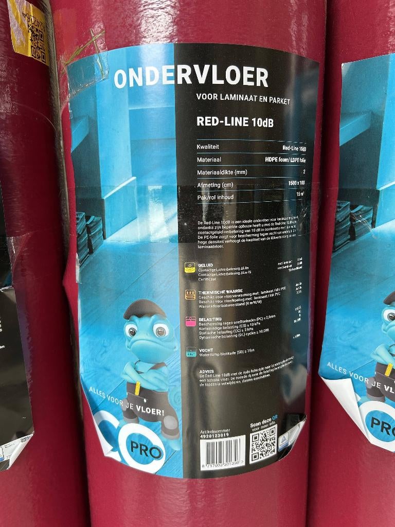 Diverse 10dB ondervloeren – laminaat & PVC, Ophalen, Functioneel en technisch gericht, Nieuw, Minder dan 10 m²