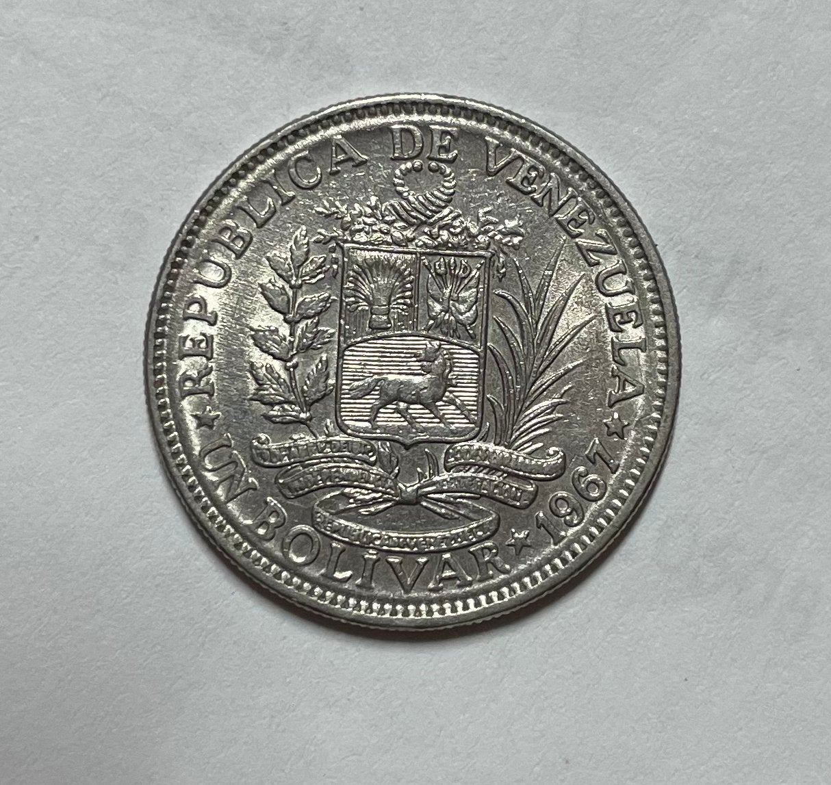 1 bolivar Venezuela 1967, Ophalen of Verzenden, Zuid-Amerika