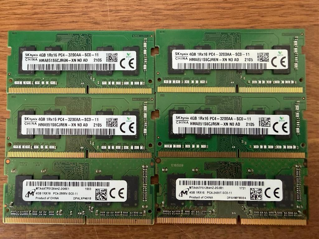 8GB DDR4 SODIMM (2x4GB) — 2 sets beschikbaar, DDR4, Ophalen of Verzenden, Zo goed als nieuw, Laptop