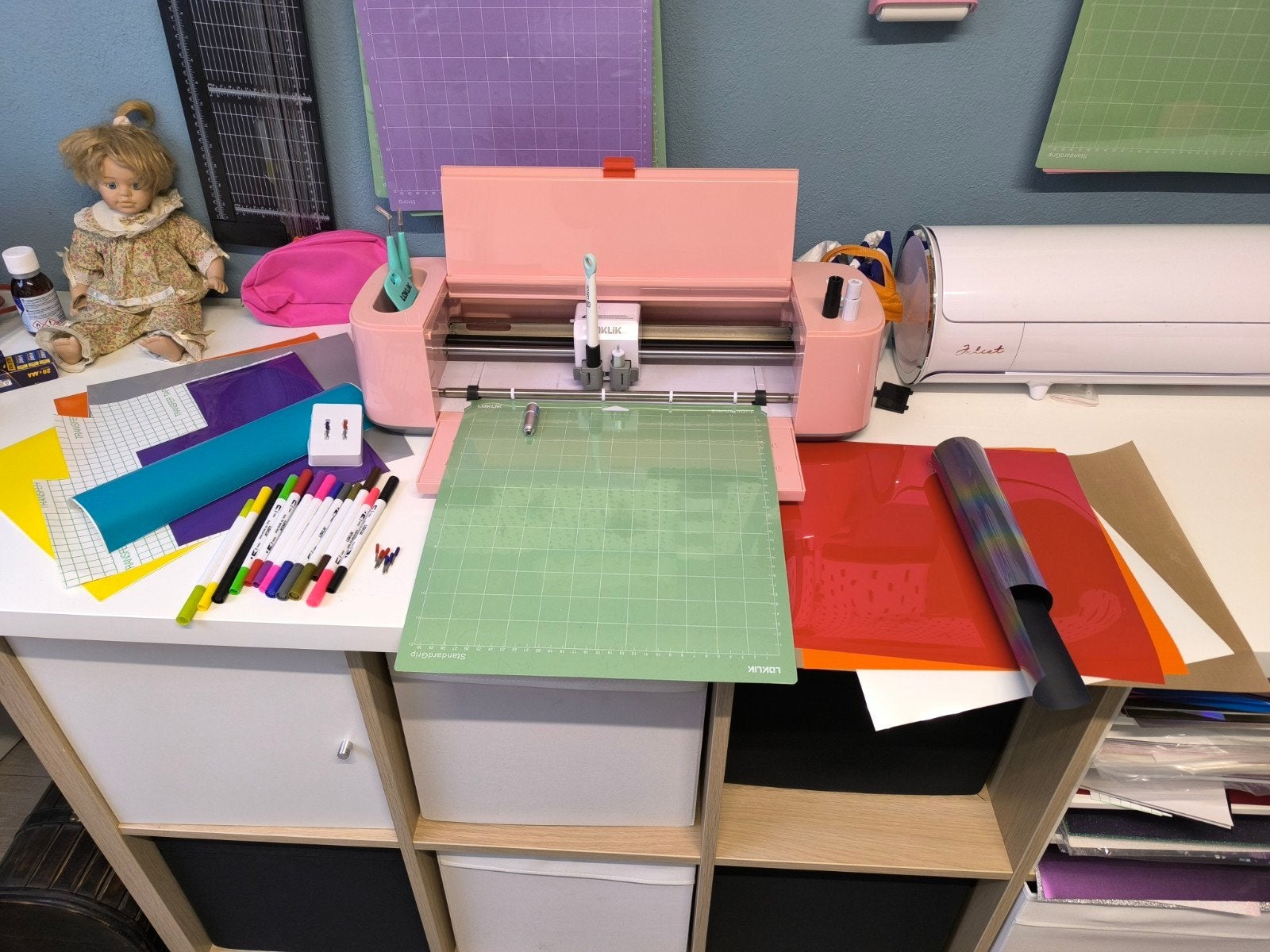 Loklik Crafter Plotter met accessoires en materialen, Hobby en Vrije tijd, Ophalen, Elektrisch, Zo goed als nieuw, Machine