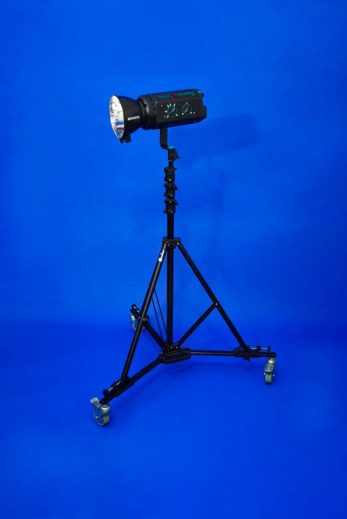 Manfrotto 367b Alu Standaard en trolley, Ophalen of Verzenden, Gebruikt, Driepoot