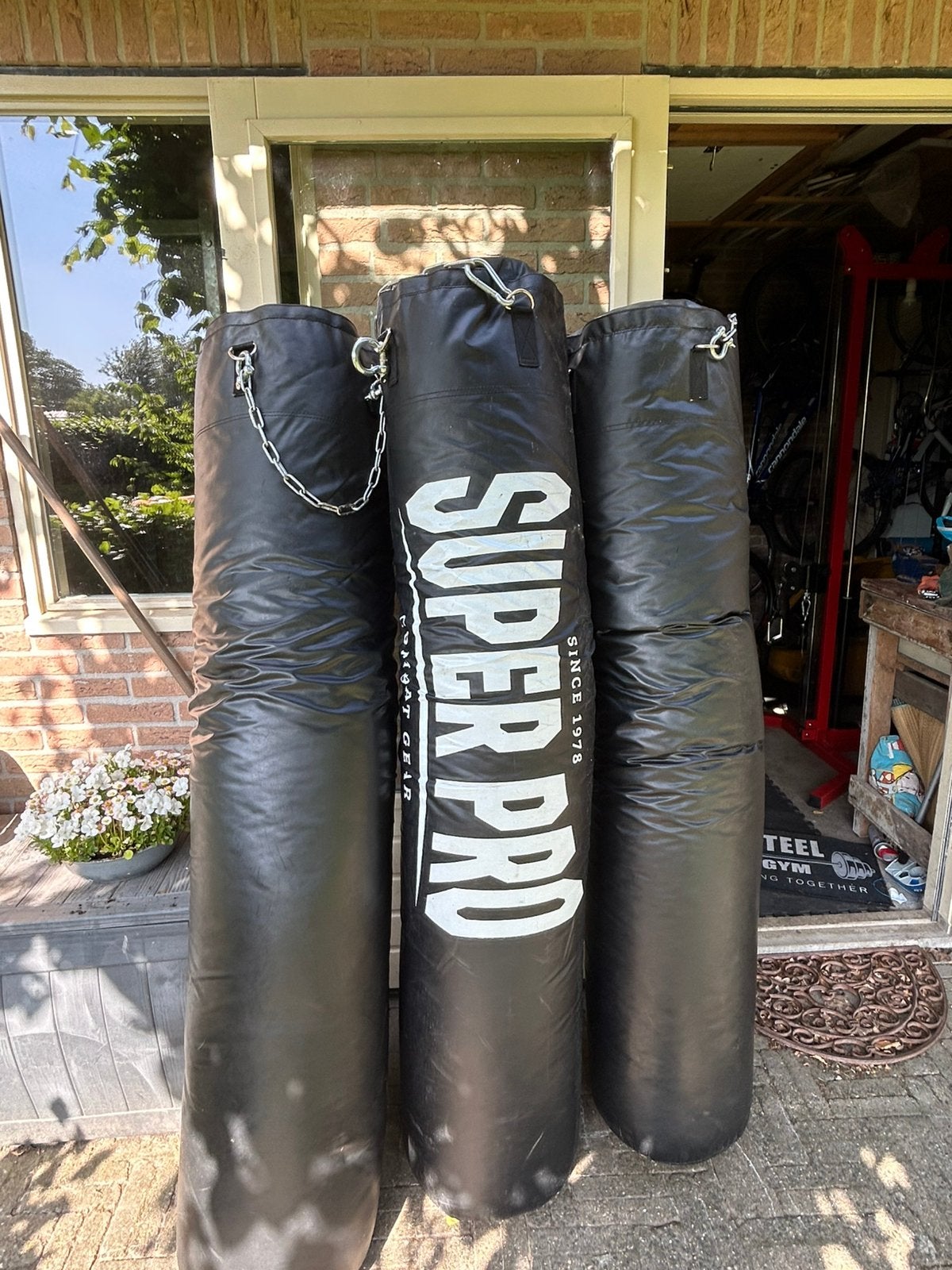 3x50kg 180cm bokszakken, Ophalen, Zo goed als nieuw, Bokszak