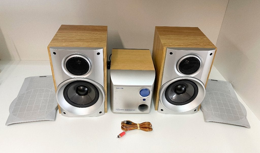 aiwa TS-W32EZ subwoofer + 2 x SX-M100 mini hi-fi speaker, Overige merken, Stereo speakers, N, Ophalen of Verzenden