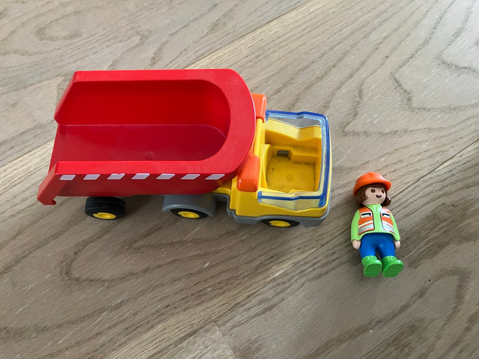 Playmobil 1-2-3 Vuilnisauto met poppetje (70126), Gebruikt, Losse onderdelen, Voertuig, 1.2.3