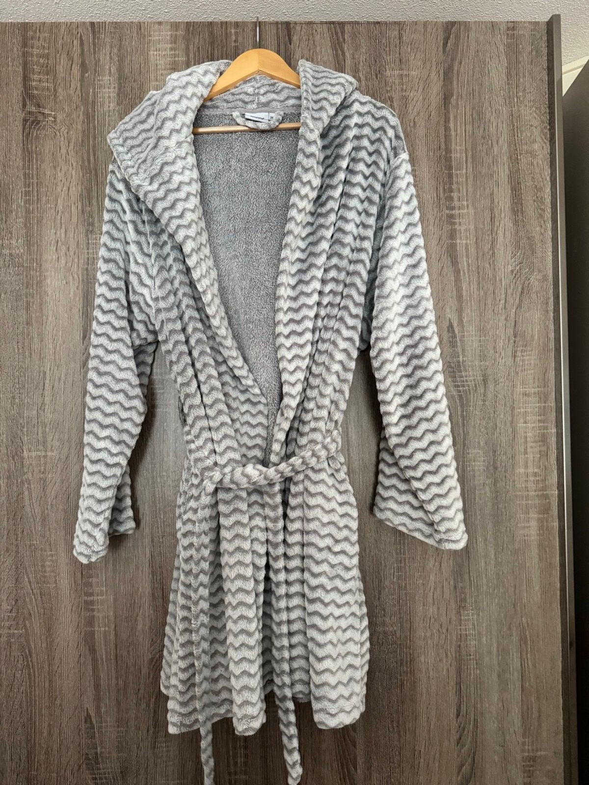 Grijze badjas met capuchon - Maat 2XL, Ophalen of Verzenden, Zo goed als nieuw