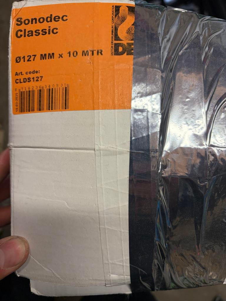 Sonodec Classic 127mm ventilatieslang - 8.5m over, Ophalen, Zo goed als nieuw