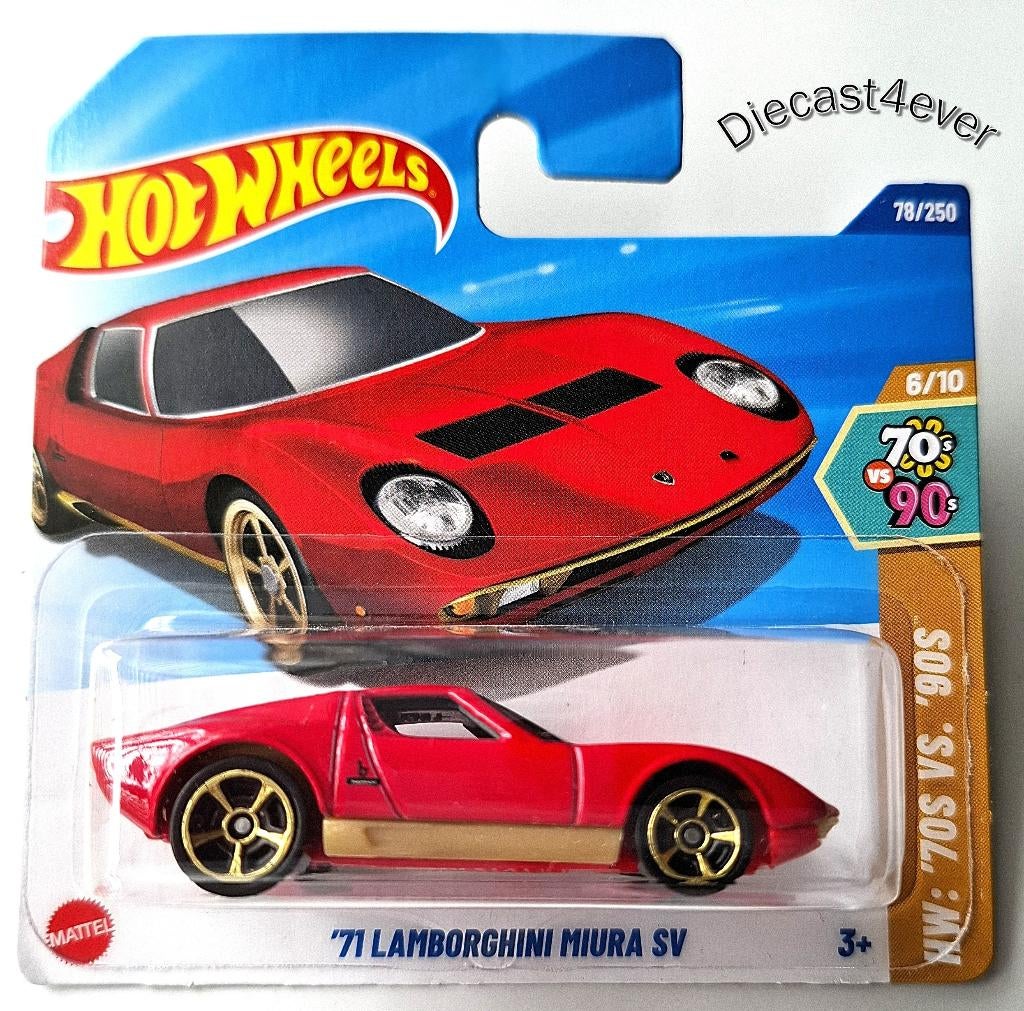 Hot Wheels '71 Lamborghini Miura SV, Ophalen, Nieuw, Auto