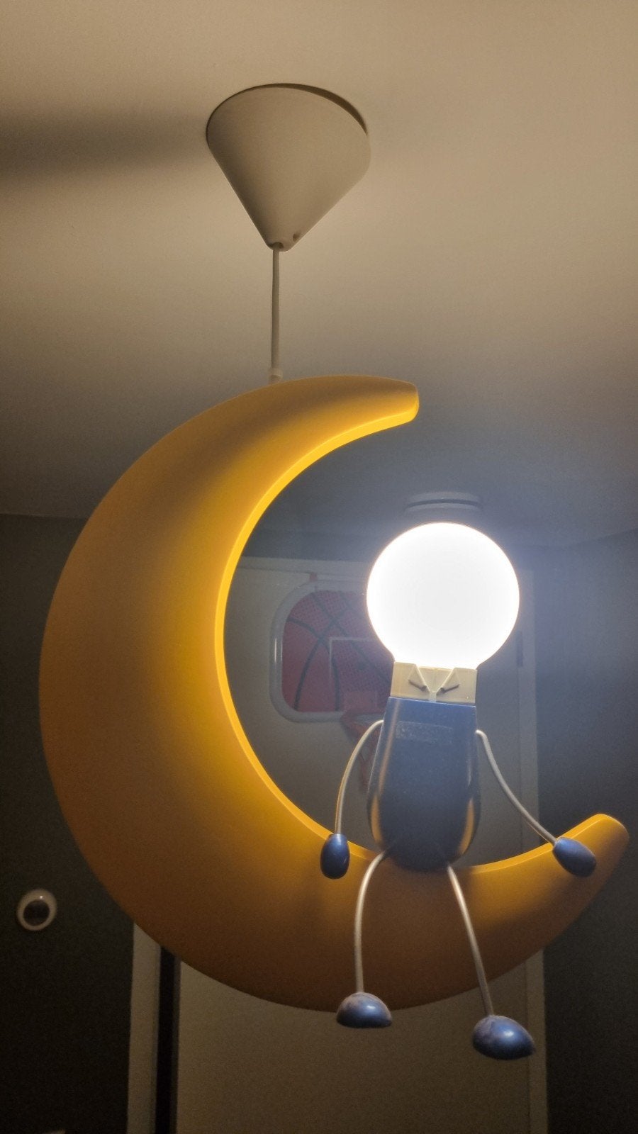 Philips kinderlamp 'Pop, man op de maan' - Stevig, hout, 40x, Ophalen of Verzenden, Zo goed als nieuw, Overige typen