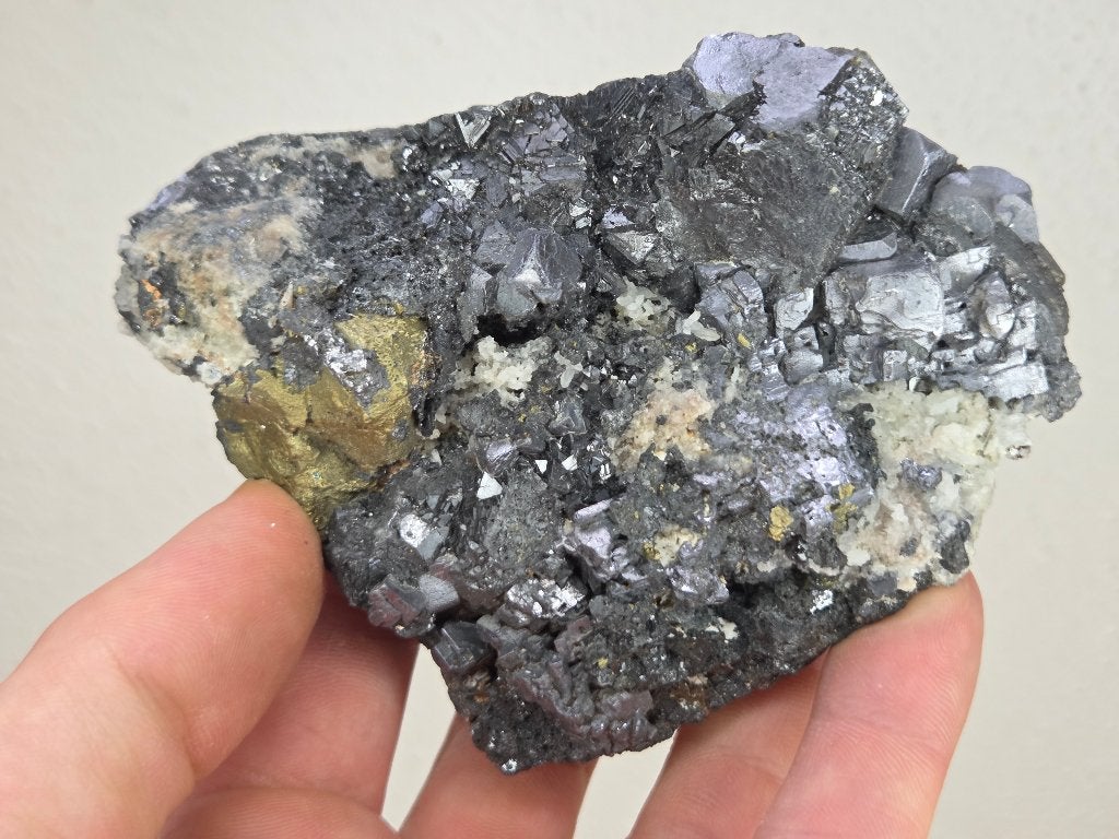 Galeniet, Calciet UV en Kwarts, Ophalen of Verzenden, Mineraal