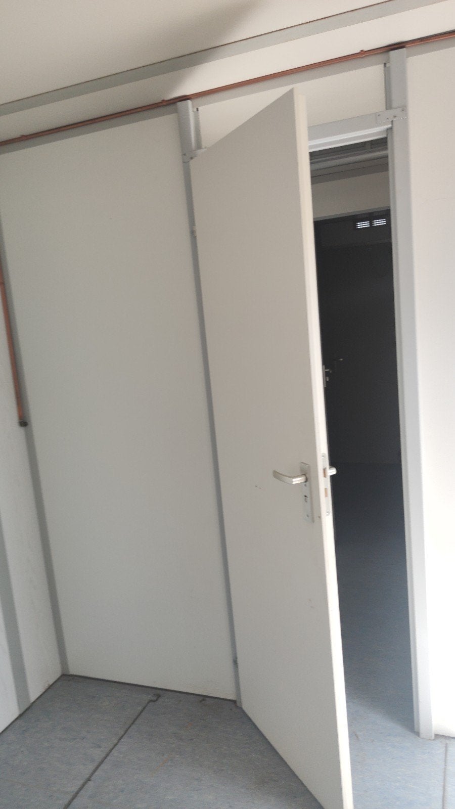 Compleet scheidingswand systeem met deur, Gebruikt, Overige typen, Ophalen of Verzenden, Hout