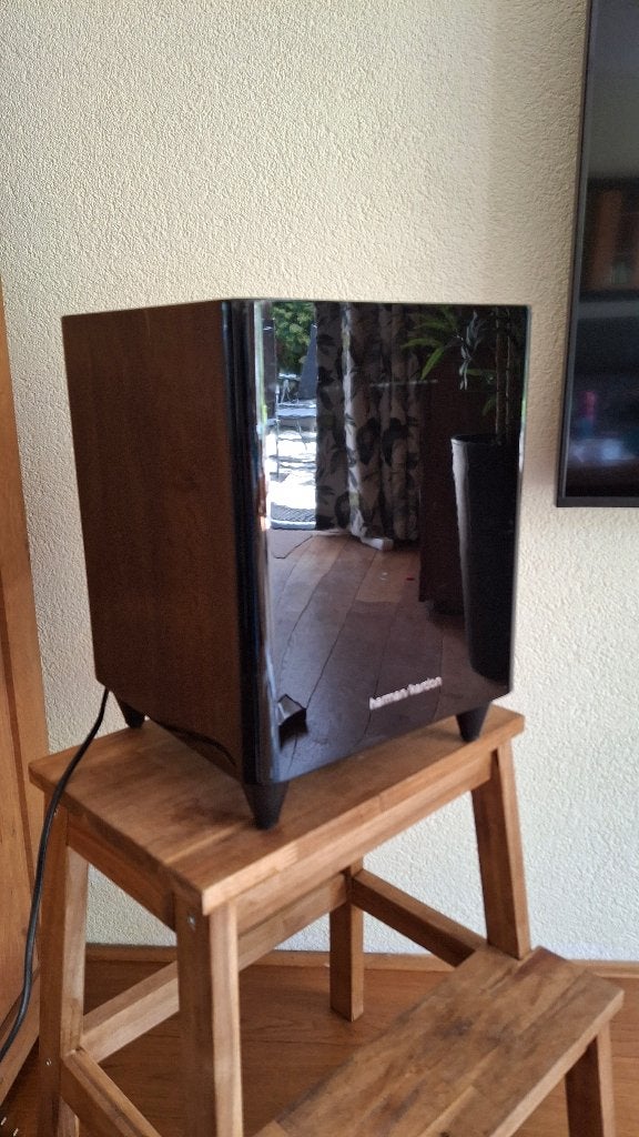 harman/kardon hkts210sub - actieve subwoofer 200W, 150 watt of meer, Subwoofer, Ophalen of Verzenden, Zo goed als nieuw