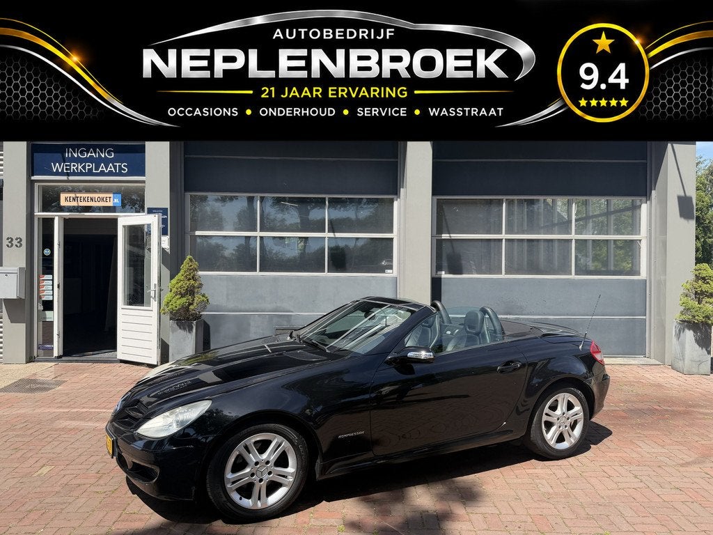 Mercedes-Benz SLK 200 K Automaat | Navi | Winterpakket | Led, Auto's, Mercedes-Benz, Automaat, Gebruikt, Zwart, 4 cilinders