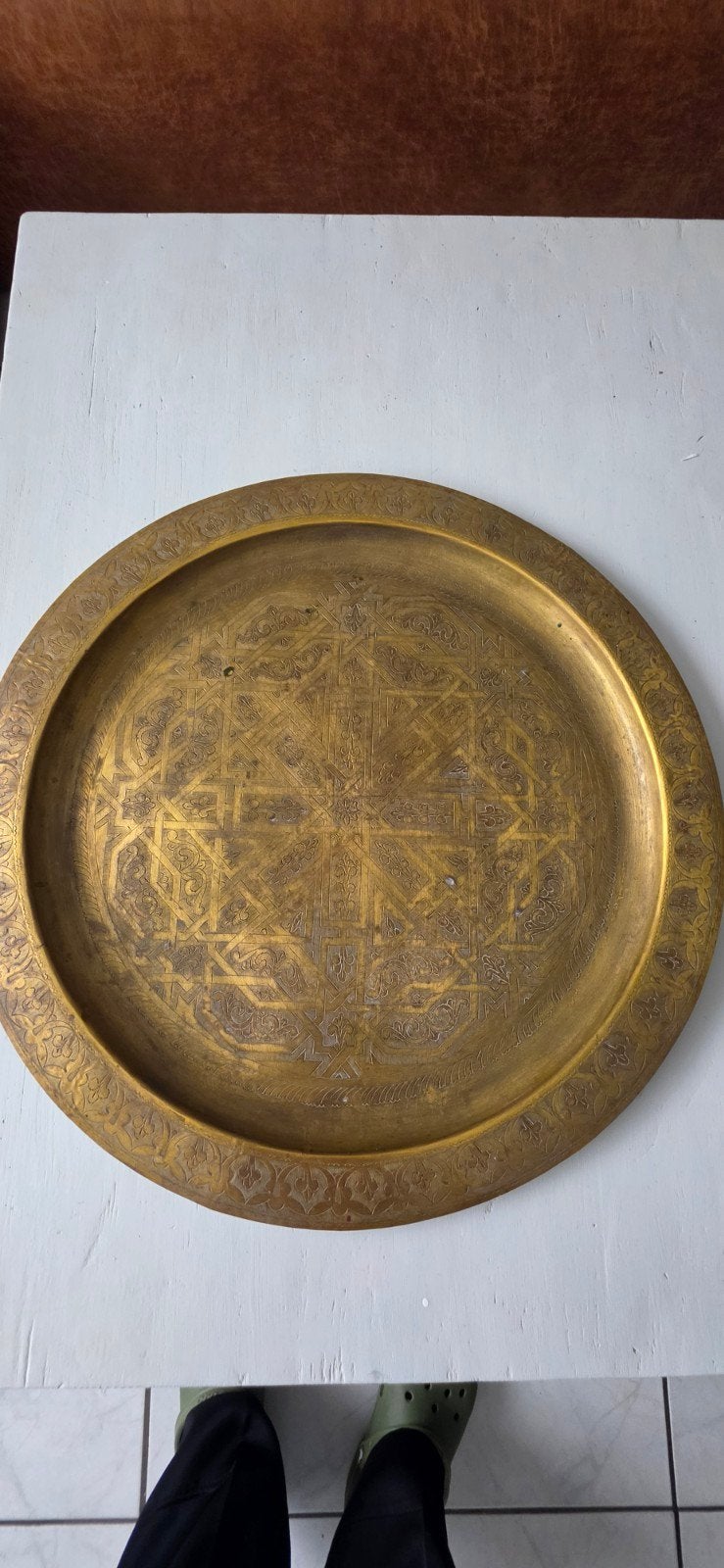 Marokkaans dienblad, Ophalen, Gebruikt, Rond, Dienblad