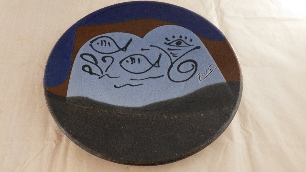 mooi retro bruin wandbord met vissen, Ophalen of Verzenden, Huis en Inrichting