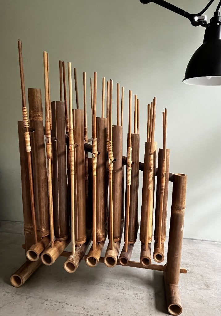 Angklung - Traditioneel Indonesisch muziekinstrument, Muziek en Instrumenten, Ophalen of Verzenden, Gebruikt