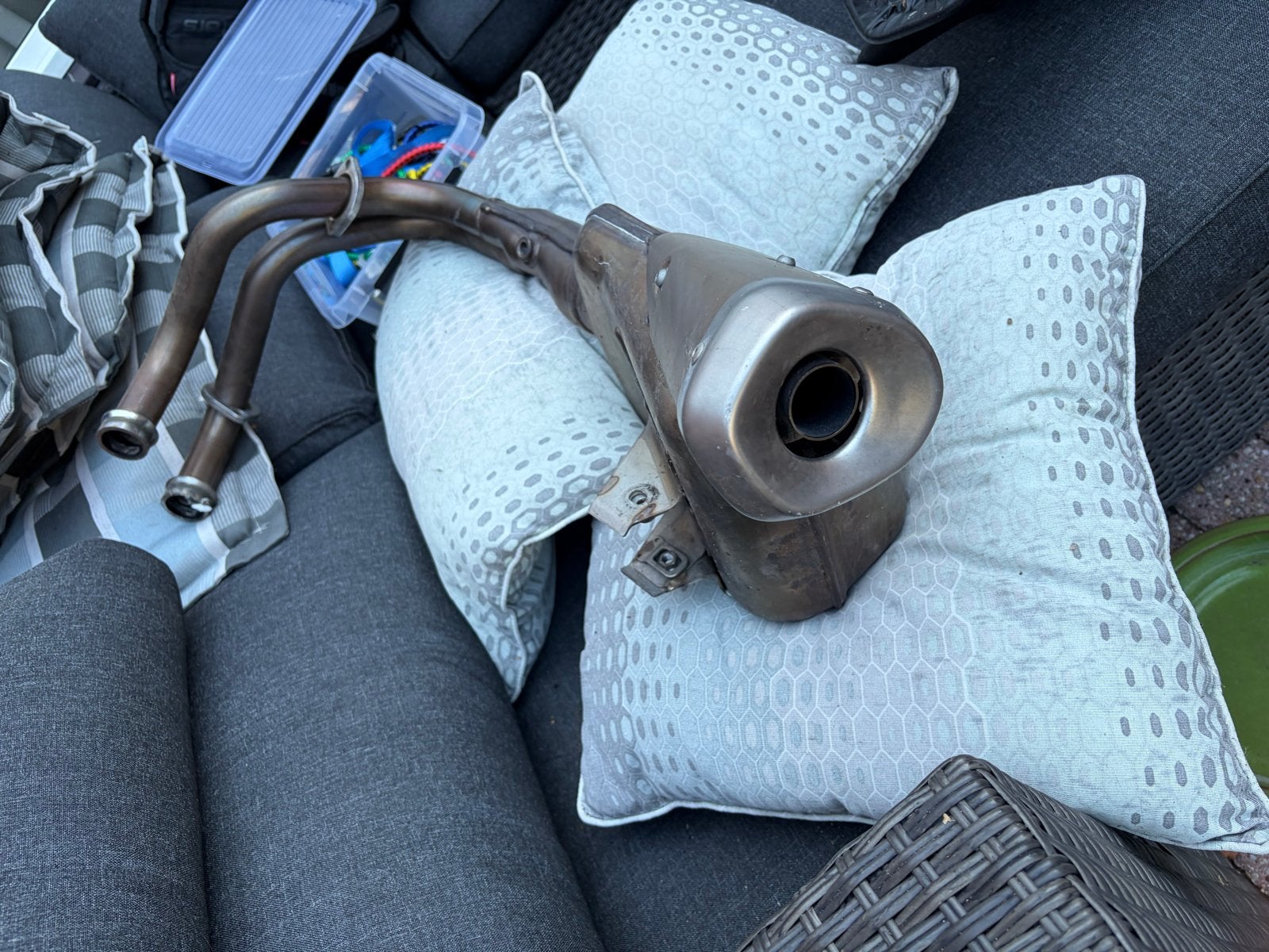 Originele uitlaat Yamaha MT-07 2018 met montagemateriaal, Motoren, Ophalen of Verzenden, Gebruikt