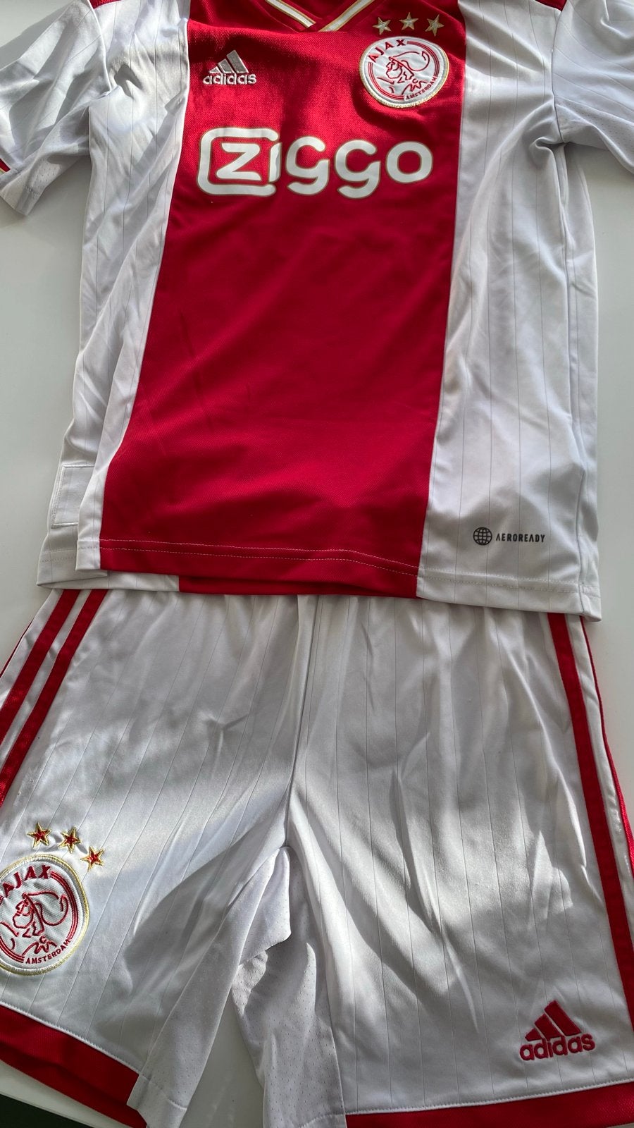 Ajax Thuistenue Shirt en Broekje maat 152, Maat S, Ophalen of Verzenden, Zo goed als nieuw, Set