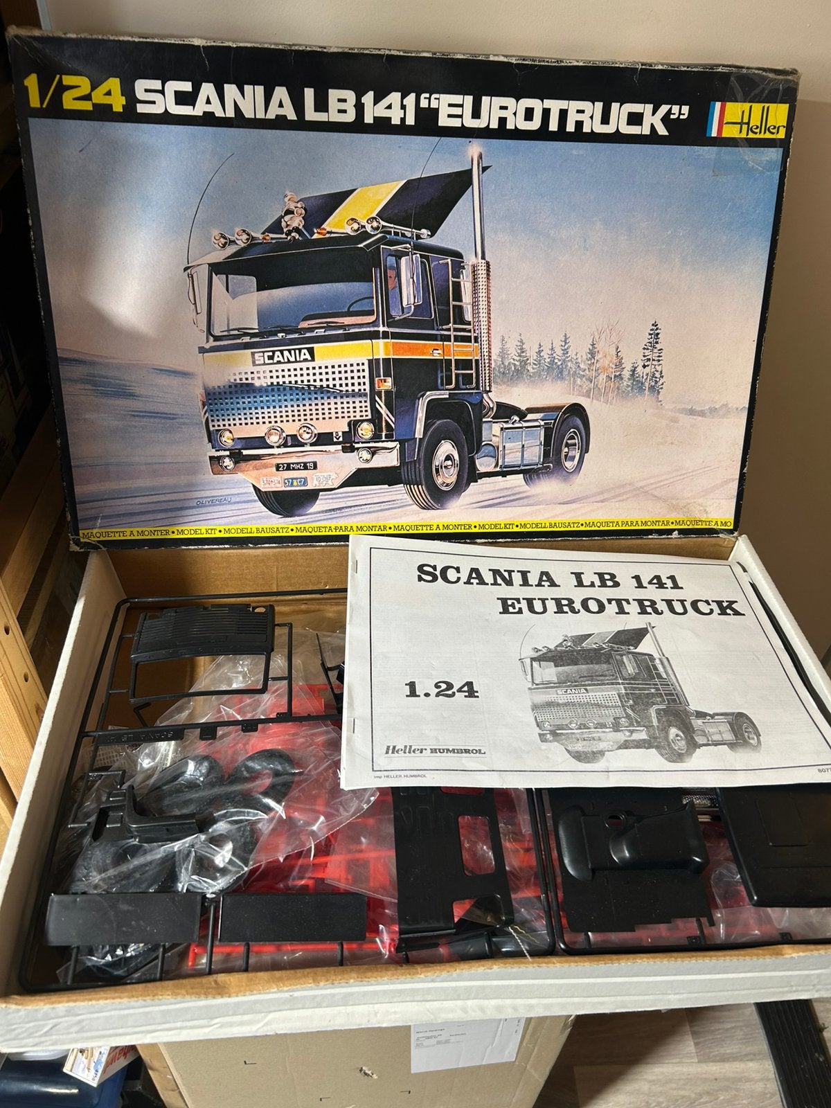 Heller 775 Scania LB 141 eurotruck, Groter dan 1:32, Ophalen of Verzenden, Zo goed als nieuw, Truck