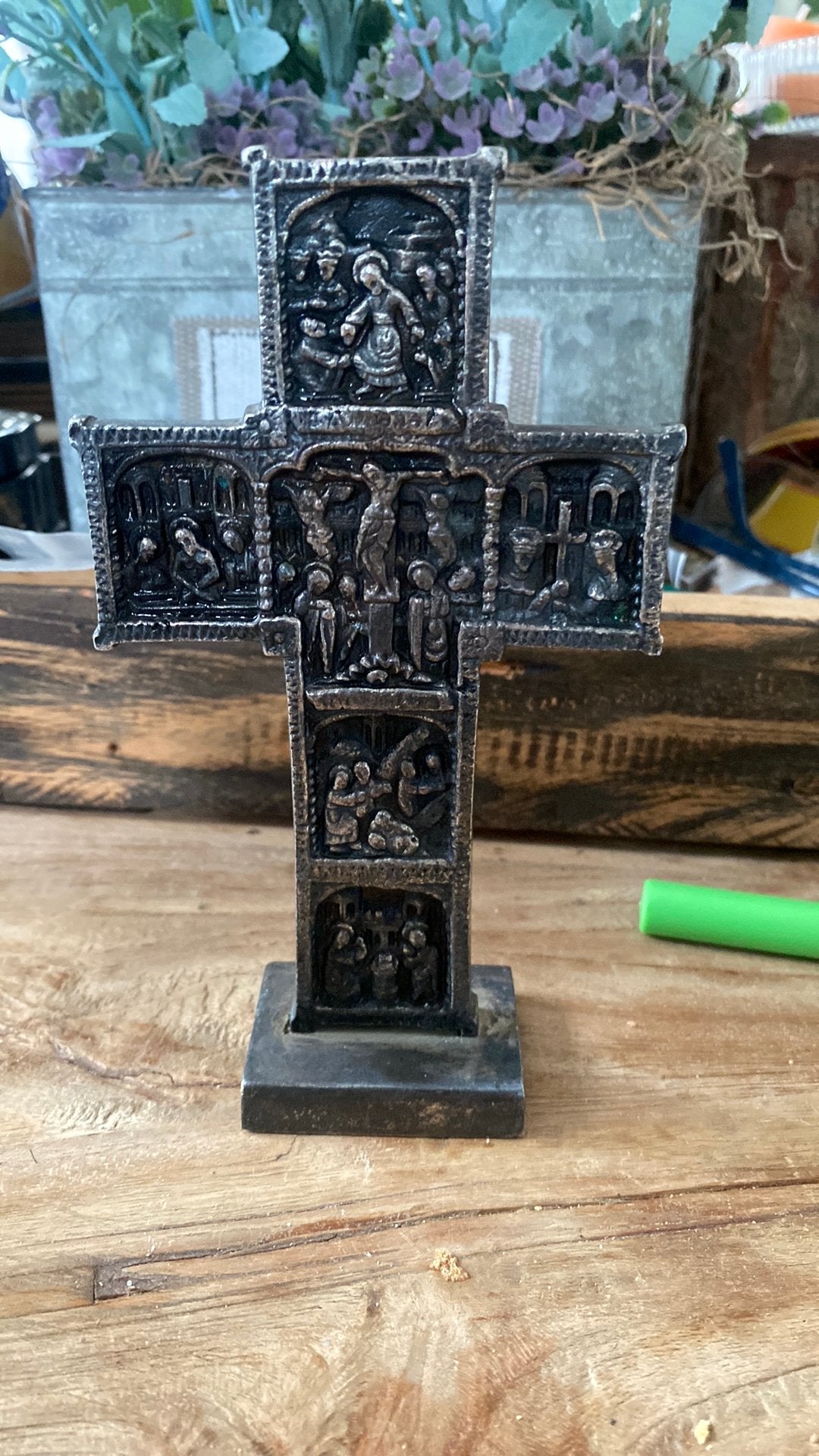 Mooi altaarkruis byzantijns , orthodox, Ophalen of Verzenden, Gebruikt
