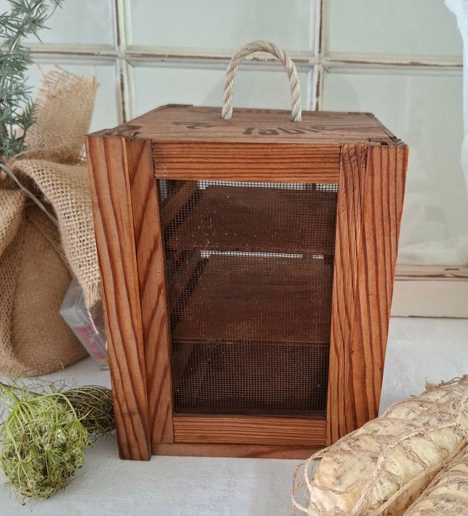 Brocante Franse houten Vliegenkastje, Ophalen of Verzenden