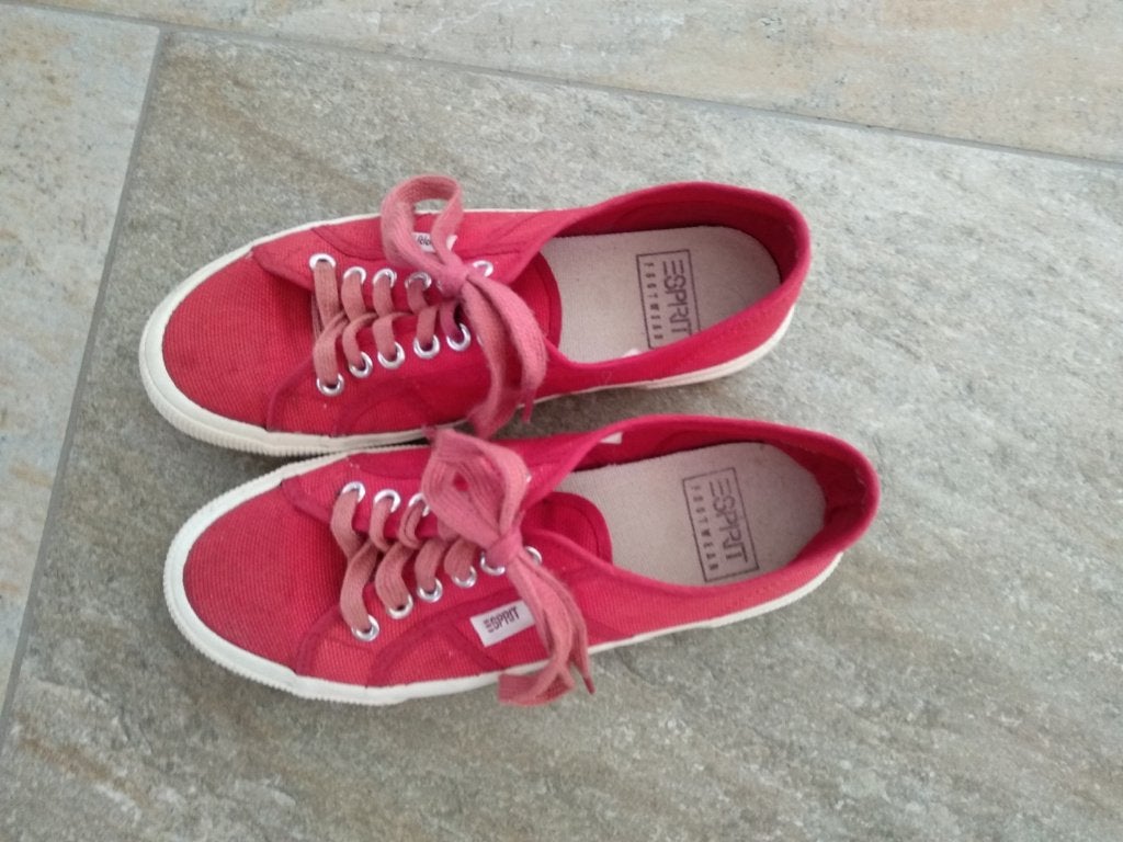 SCHOENEN merk: ESPRIT  - maat 39, Ophalen of Verzenden, Zo goed als nieuw, Rood, Sneakers of Gympen