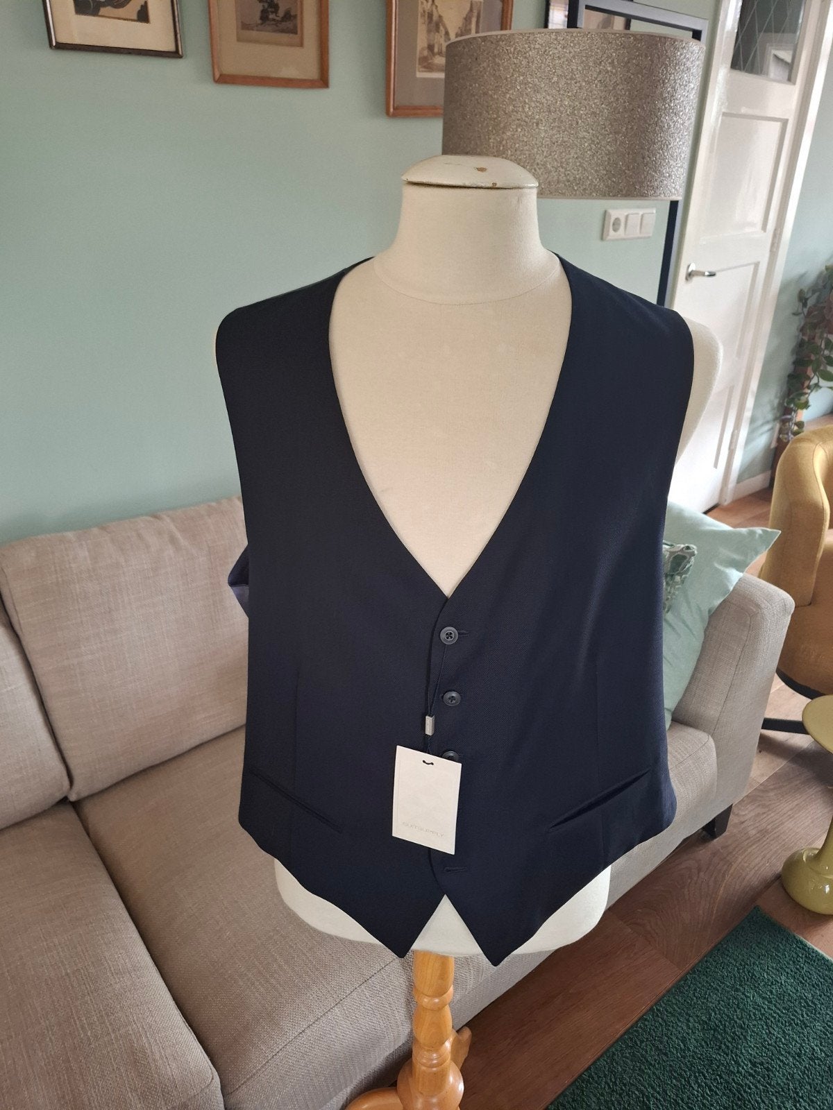 nieuwe donkerblauwe waistcoat maat 58 suitsupply, Blauw, Ophalen of Verzenden, Suitsupply, Maat 56/58 (XL)