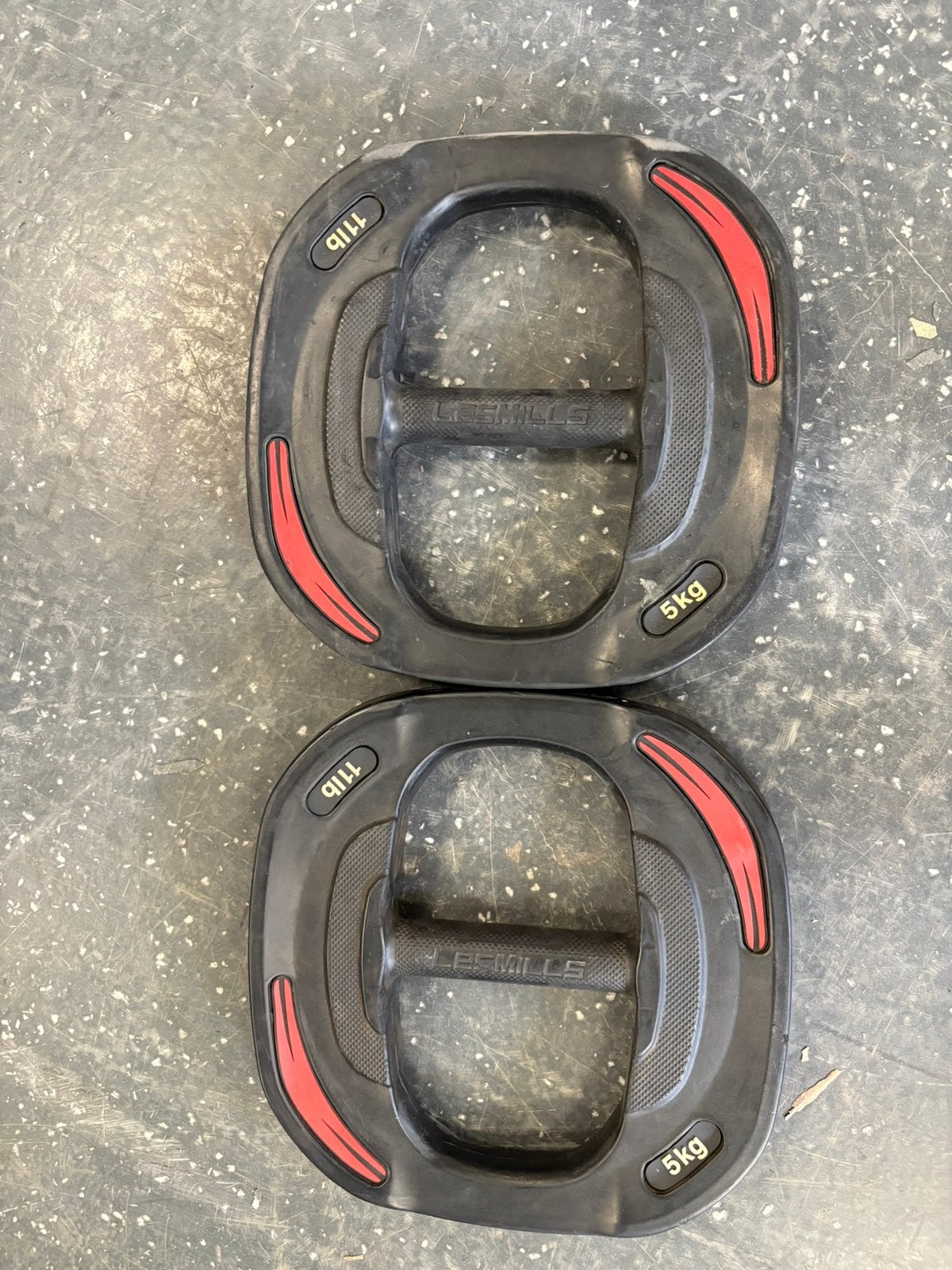 2 x 5 kg les mills smart bar smartbar schijven gebruikt, Halterschijven, Gebruikt, Smart bar, Les mills