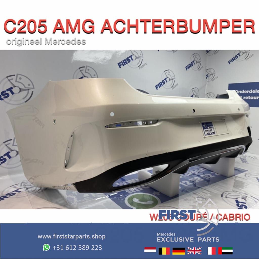 A205 C205 AMG ACHTERBUMPER WIT + DIFFUSER origineel Mercedes, Gebruikt, -, Ophalen of Verzenden, Achter