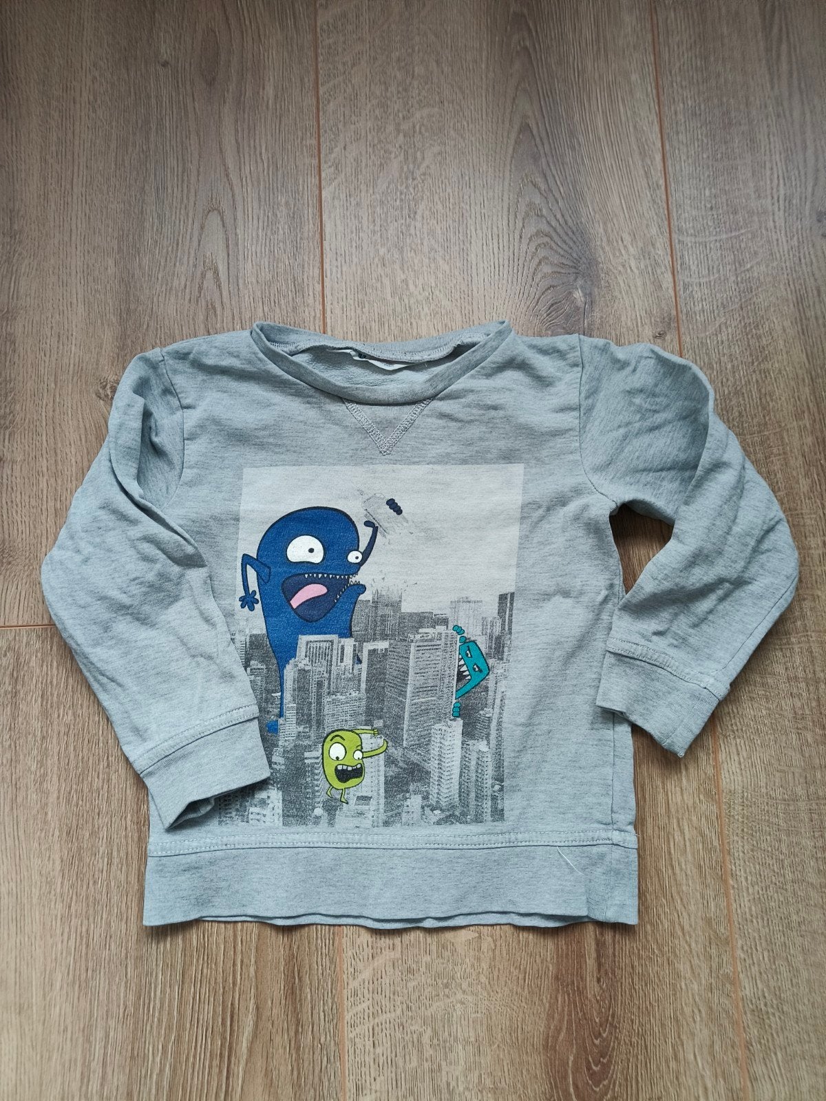 Trui H&M grijs monster maat 98/104, Gebruikt, Trui of Vest, H&M, Ophalen of Verzenden